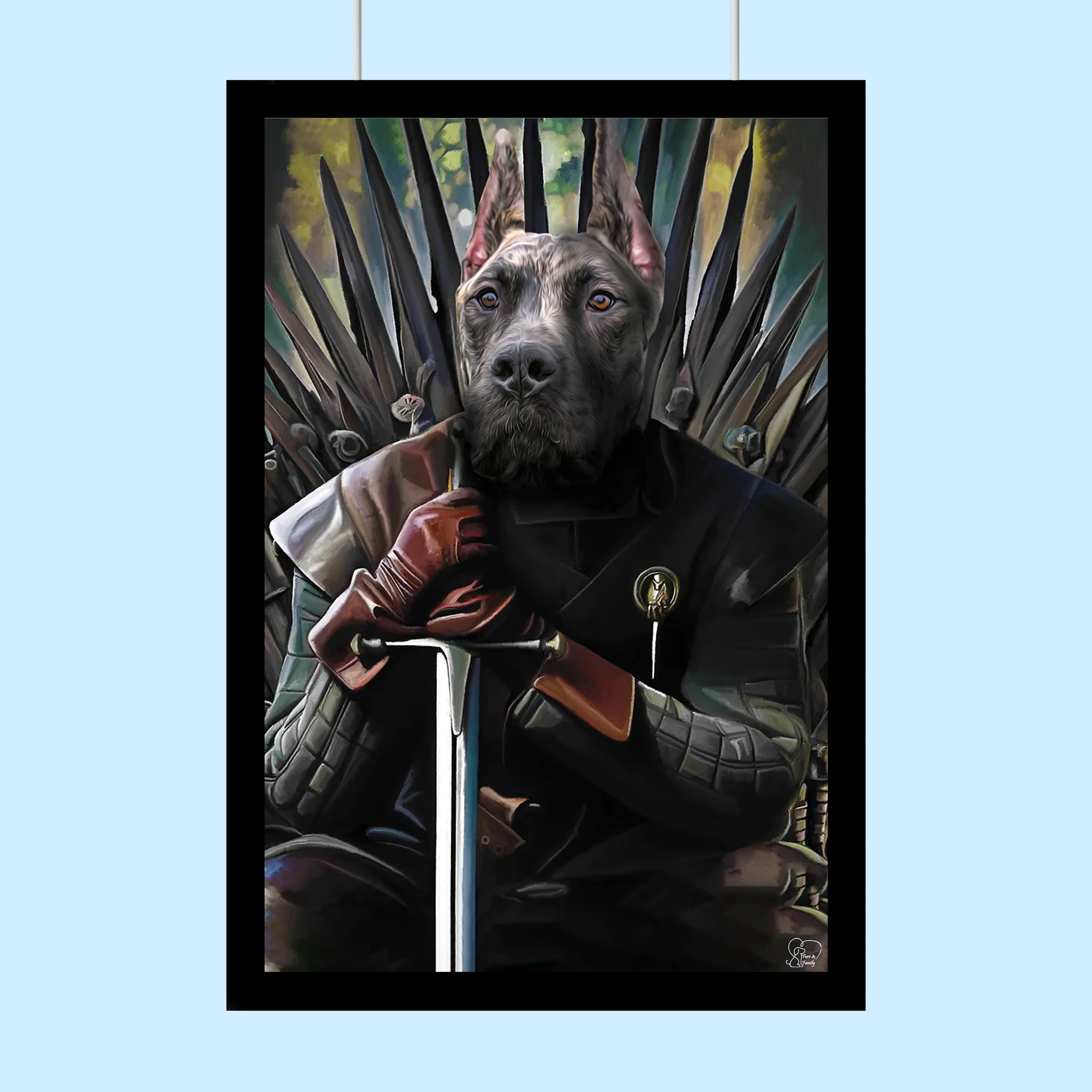 Pet of the King GOT Portrait - Custom Pet Portrait